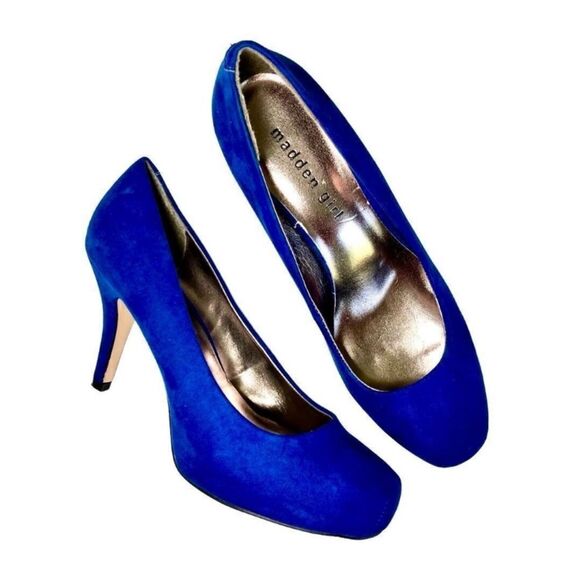 Madden Girl Shoes - Madden Girl Faux Suede Hidden Platform High Heels in Cobalt Blue Women’s 8